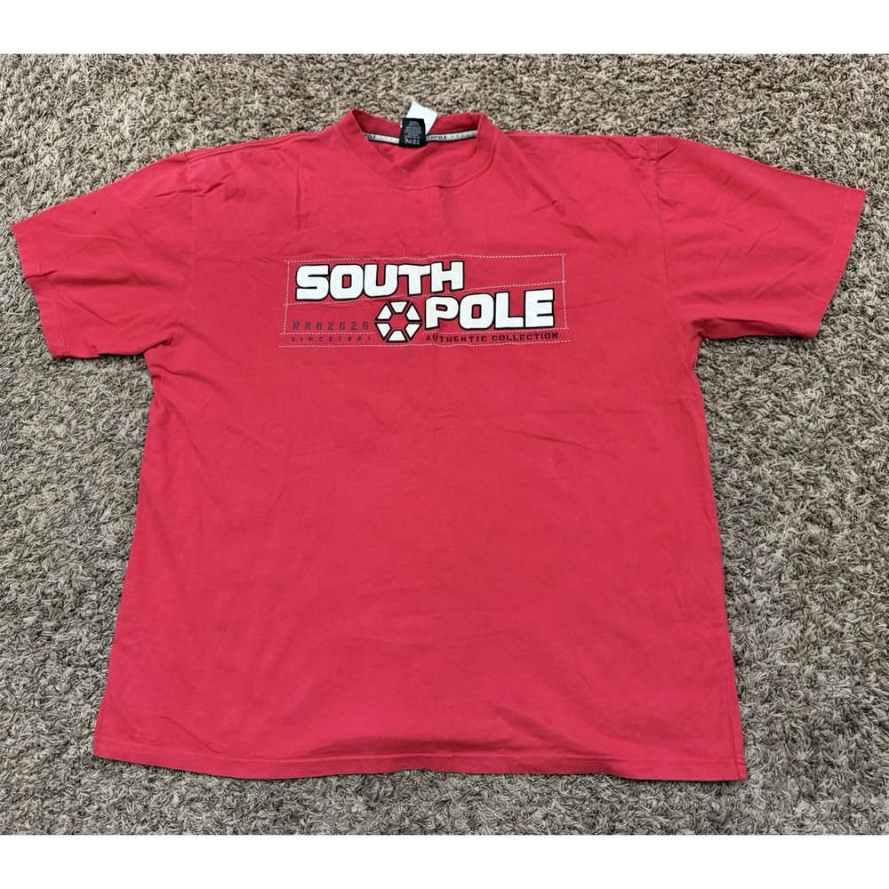 Vintage Southpole Spell Out T-shirt Hip Hop Street Wear South Pole Mens Sz 2XL